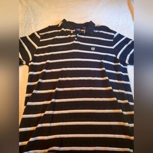 Chaps Golf Polo Shirt 2X Black and white